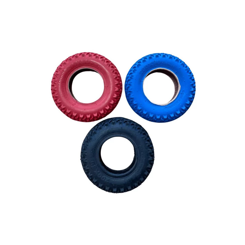 Photo des pneus 8 pouces dans les 3 couleurs