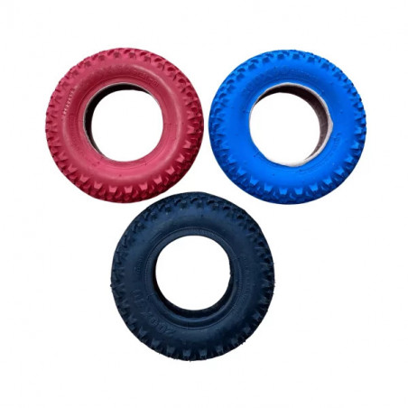 Photo des pneus 8 pouces dans les 3 couleurs