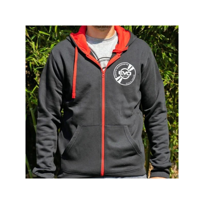 Veste Zipée Noire Evo-Spirit