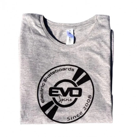 T-Shirt Gris avec Logo Evo-Spirit