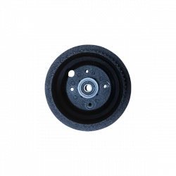 Jante Arrière Aluminium Noire avec Couronne Dentée – Pneus 6 Pouces