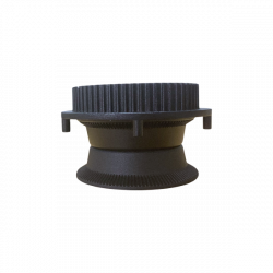 Jante Arrière Aluminium Noire avec Couronne Dentée – Pneus 6 Pouces